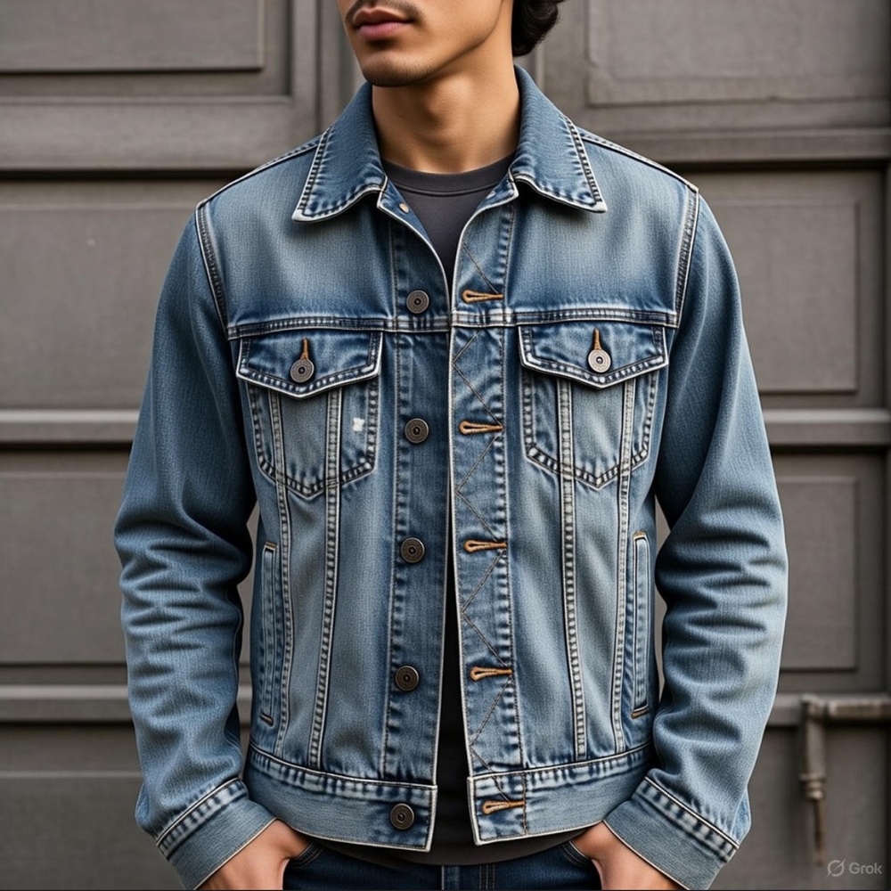 Authentic 90s Jean Jacket Guess Stone Washed